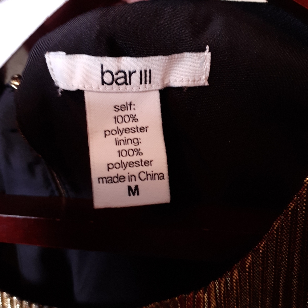 Bar lll gold glam Copenhagen pleated shift dress - Picture 10 of 15